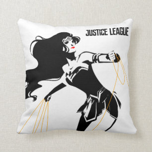 Coussin Ligue de Justice   Wonder Woman with Lasso Pop Art
