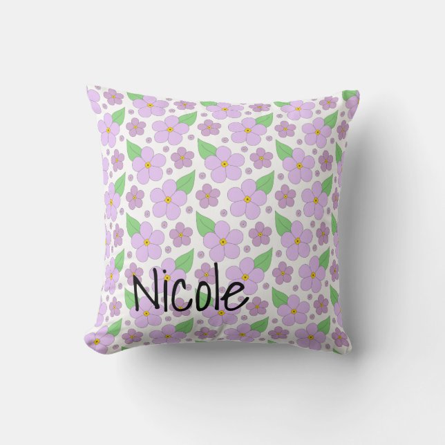 Coussin Lilac Flowers (Recto)