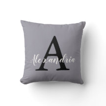 Lilac Gris Neutre Subtil Monogramme De Couleur Sol