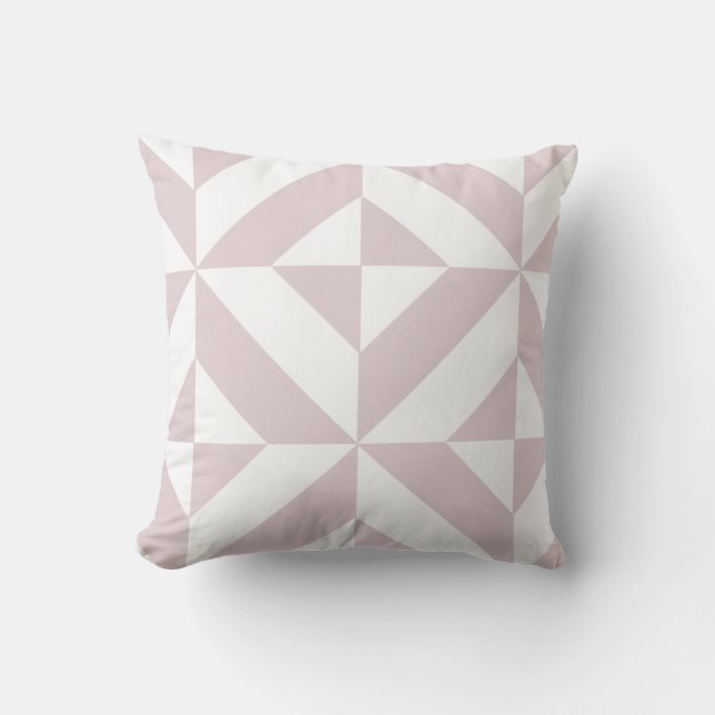 Coussin Lilac Purple Motif de cube géométrique Déco (Recto)