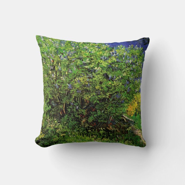 Coussin Lilacs de Vincent van Gogh, Fleurs de Jardin Vinta (Recto)