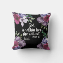 Lilas Violet Floral Noir Dieu Chrétien est à l'Int