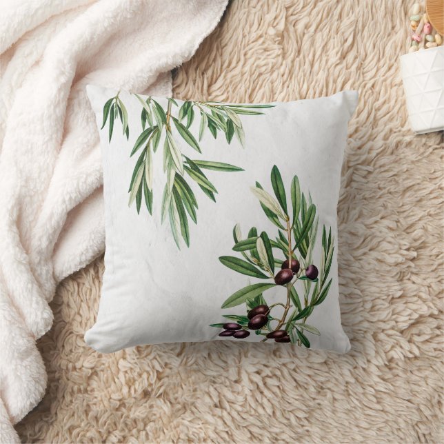 Coussin L'île méditerranéenne grecque Feuille d'olive (Couverture)