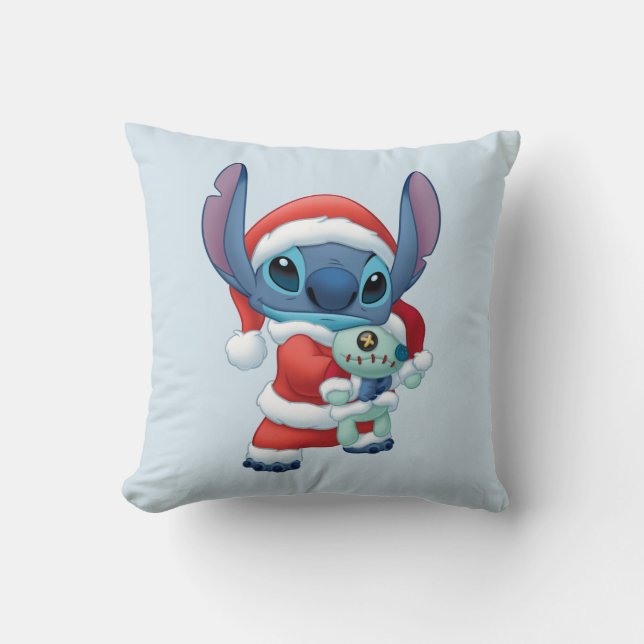 Coussin Lilo et Stitch| Stitch du Père Noël (Recto)