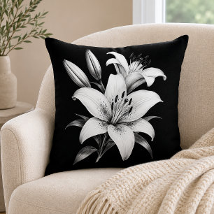 Coussin Lily monochrome