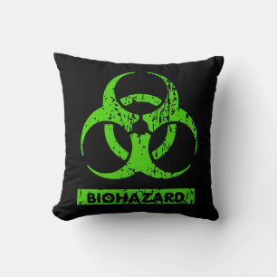 Coussin Lime Vert Néon Produits Chimiques Bio-Hazard Graph