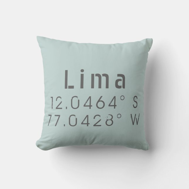 Coussin Limite Latitude Longitude (Recto)