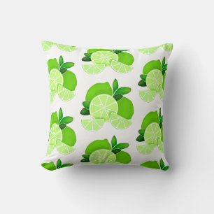 Coussin Limite les tranches de chaux motifs d'agrumes enso