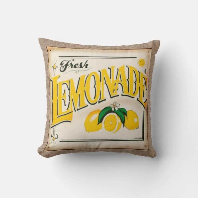 Coussin Limonade fraîche de pays de ferme (Recto)