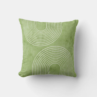 Coussin Lin vert citron minimaliste