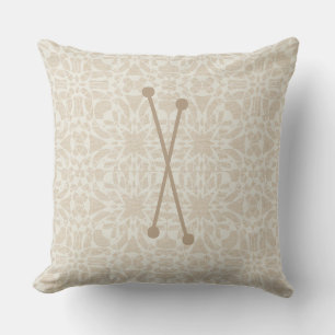Coussin Linge de crème Style Vintage Motif Monogram Kiss