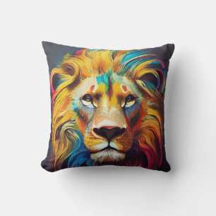 Coussin Lion Animal Discovery Aventure Nature Planète