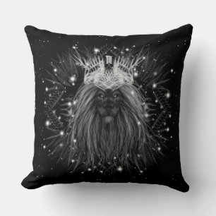 Coussin Lion d'étoile avec monogramme de couronne
