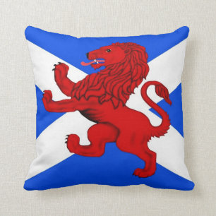 Coussin Lion effréné/drapeau de l'Ecosse