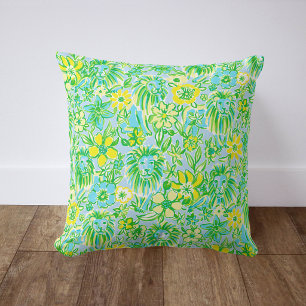Coussin Lion Préparatoire Fleur / Maison Tropicale