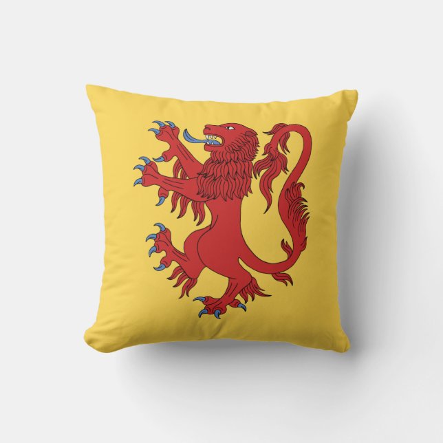 Coussin Lion Rampant Gules (Recto)