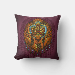 Coussin Lion Regal Spirit   La Rue Mandala Tribale Ornée