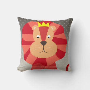 Coussin Lion rouge sur les points Ombre Jeter l'oreiller