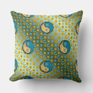 Coussin Lion & Serpent d'eau