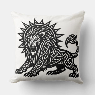 Coussin Lion Zodiaque Soleil‑Crinière Lion BurnsInHell