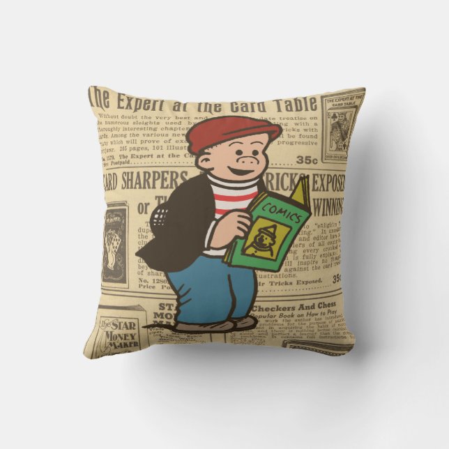 Coussin "Lire les bandes dessinées" Lancer l'oreiller (Verso)