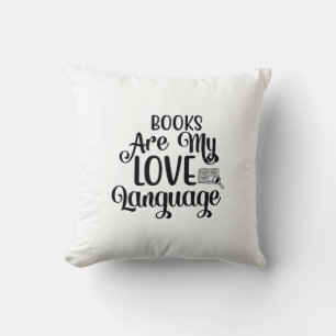 Coussin Lire Les Livres D'Art Sont Ma Langue D'Amour