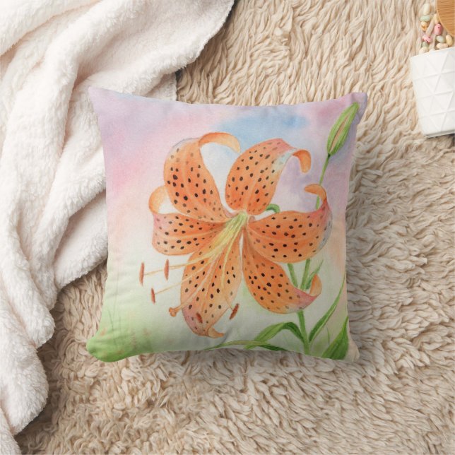 Coussin Lisant Botanique Lis Tigré (Couverture)