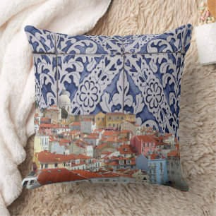 Coussin Lisbonne Carreaux portugais Montage - Azulejo