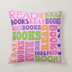Coussin Lisez le carreau mignon de livres