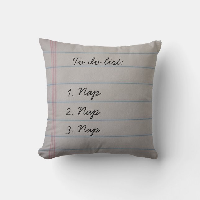 Coussin Liste Drôle À Faire (Recto)