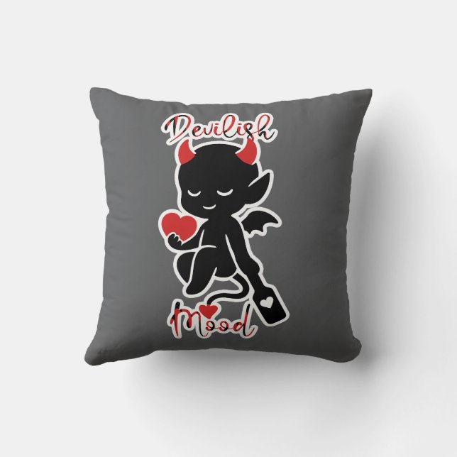 Coussin Little Devil Baddie Love Paddle "Dévilish Mood" (Verso)