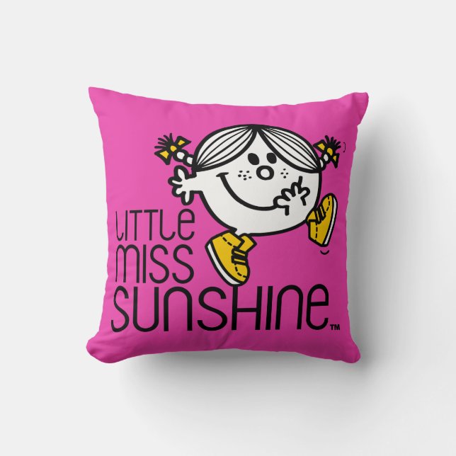 Coussin Little Miss Sunshine marchant sur un graphique ave (Recto)
