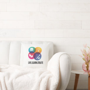 Coussin Live.Learn.Create Thlow Pillow