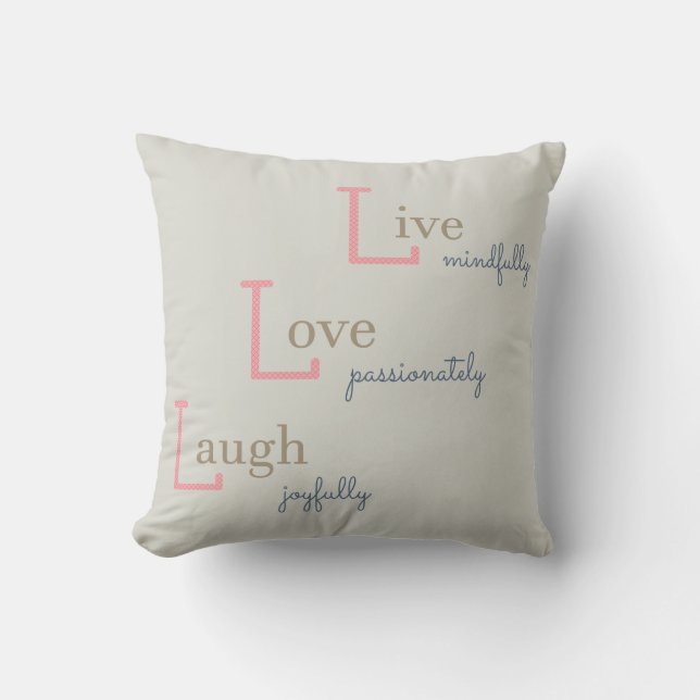 Coussin Live Love Laugh (Recto)