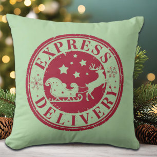 Coussin Livraison vintage d'Express du Père Noël