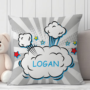 Coussin Livre de bande dessinée de super-héros personnalis