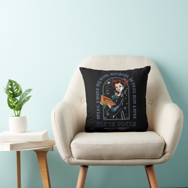 Coussin Livre des sorts de Hocus Pocus Winifred (Chaise)