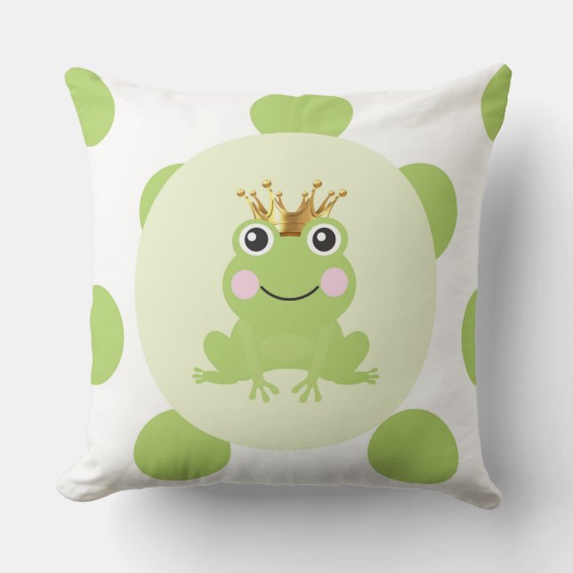 Coussin Livre d'histoire Conte de fées Grenouille Prince C (Recto)