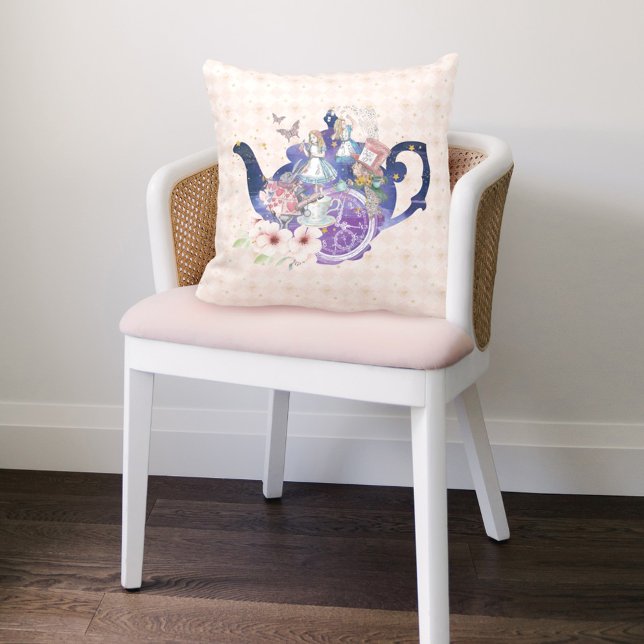 Coussin Livre D'Histoire Magique Chic Alice In Wonderland  (Créateur téléchargé)