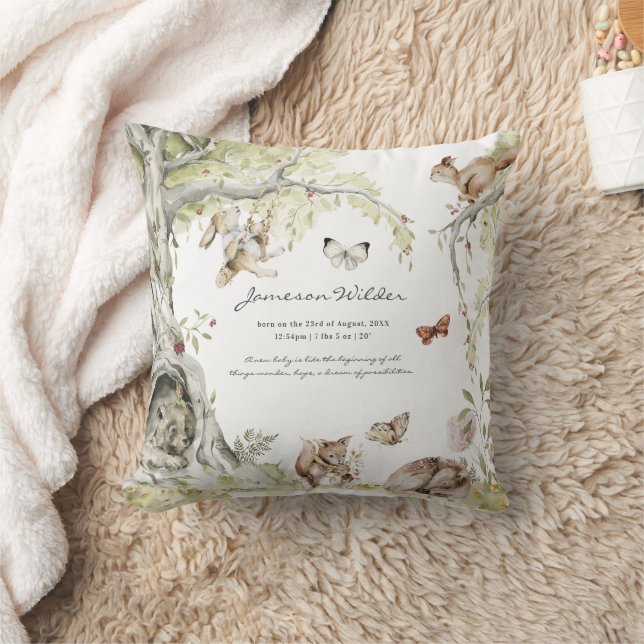 Coussin Livre d'histoires | Statistiques de naissance des  (Couverture)