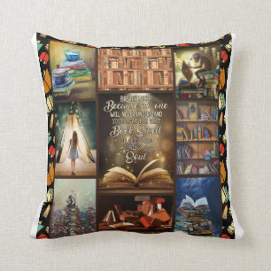 Coussin Livre Lover Cadeau, Livre Worm, I Love Lecture Liv