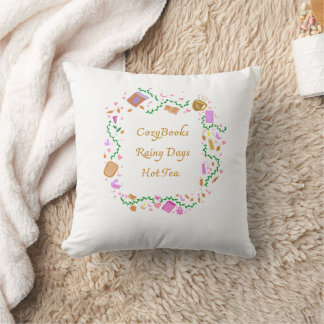 Coussin Livres Confortables, Journées Pluvieuses. Thé Chau