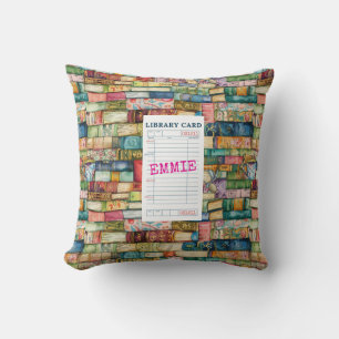 Coussin Livres empilés esthétique aquarelle