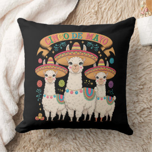 Coussin Llama Funny Cinco De Mayo Fête