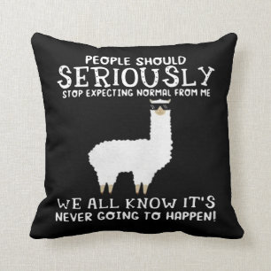 Coussin Llama Gift Les gens devraient sérieusement