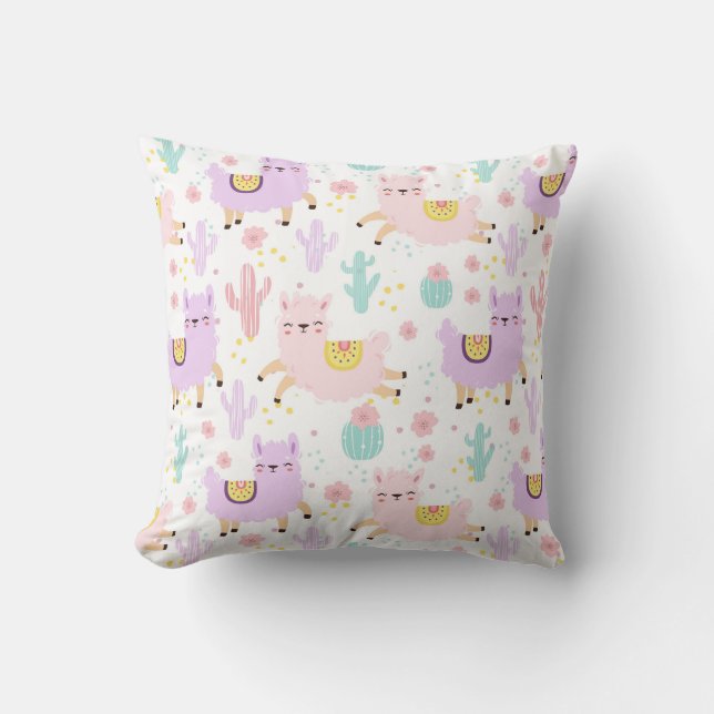 Coussin Llama motif (Recto)