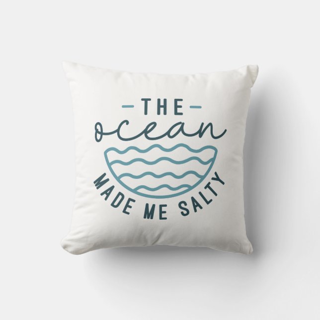 Coussin L'Océan M'A Rendu Salé (Recto)