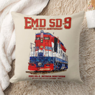 Coussin Locomotive patrimoniale EMD SD-9 USA 250e annivers