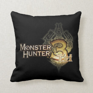 Coussin Logo de chasseur de monstre tri