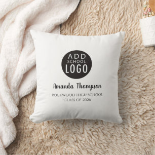 Coussin Logo de l'école - Diplôme du lycée personnalisé